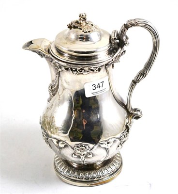 Lot 347 - A silver hot water jug, Edward, Edward junior, John & William Barnard, London 1831, with...