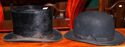 Lot 370 - A top hat and a bowler hat