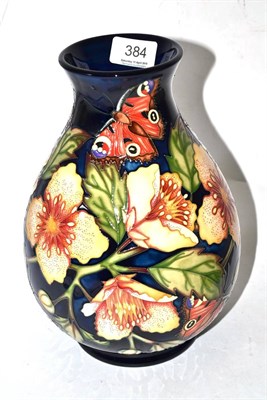 Lot 384 - A modern Moorcroft Amber glow pattern 7/10 vase, designed by Sian Leeper, numbered 48/150,...