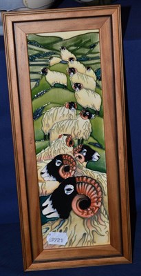 Lot 392 - A modern Moorcroft Swaledale pattern plaque, designed by Philip Gibson, impressed factory...