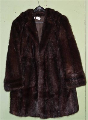 Lot 415 - A fur coat, probably dyed musquash