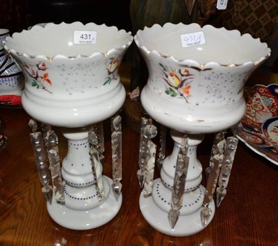 Lot 431 - Pair of Bohemian lustres