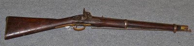 Lot 444 - A Tower 1856 pattern percussion cavalry carbine, the 53cm steel blade with a broad arrow over a...