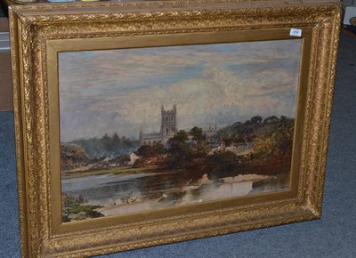 Lot 454 - William E Harris (late 19th century) ";Gloucester Cathedral during a flood on the Severn";...