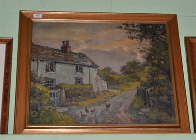 Lot 457 - Hirst Balmford, Mrs Noakes Cottage at Chipping nr Preston, signed oil on board