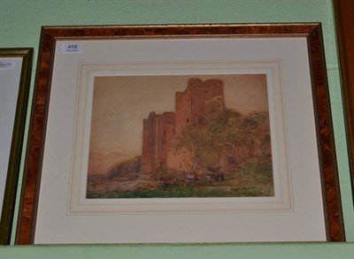 Lot 458 - Fred Lawson, Castle Bolton, watercolour, signed and dated 1910