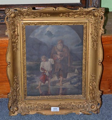 Lot 484 - German School (19th/20th century), St Christopher, oil on panel