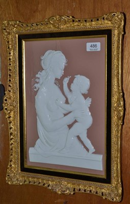 Lot 486 - Limited edition Royal Worcester plaque ";Mother & Child";, after Arnold Machin, no. 30/500,...