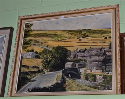 Lot 492 - J C Brown, Thwaite Village, oil on canvas; and five others