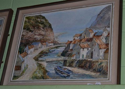 Lot 493 - R E D Johnson, Staithes, oil