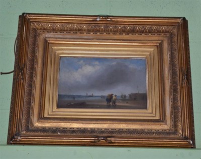 Lot 498 - Late 19th century Dutch oil of a seascape