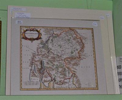 Lot 501 - Morden -Two early hand coloured maps of Westmorland; Cary - two early hand-coloured maps of...