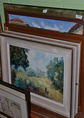 Lot 505 - Vateris Berins, three framed oils and another (4)