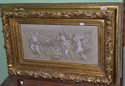 Lot 508 - A reproduction composition marble style relief