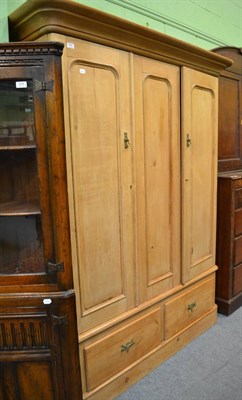 Lot 534 - Pine wardrobe