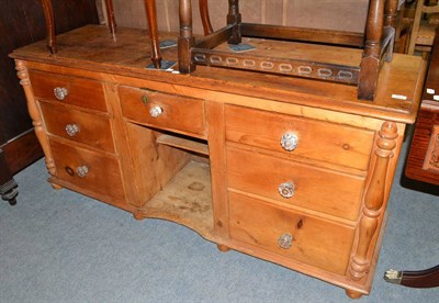 Lot 541 - A Victorian pine dresser base