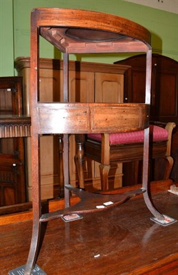 Lot 545 - George III mahogany corner washstand