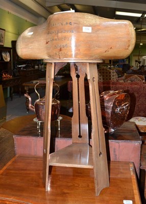 Lot 556 - Sopwith Camel propeller hub mounted on an Edwardian jardiniere stand