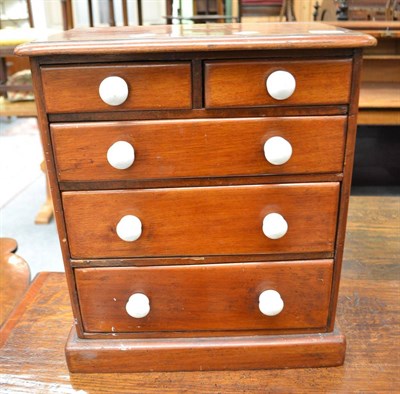 Lot 564 - Victorian mahogany miniature chest