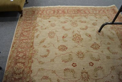 Lot 590 - Ziegler design carpet, North Afghanistan, the cream field of palmettes and angular vines...