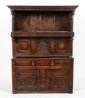 Lot 838 - An 18th Century Oak Tridarn, probably Snowdonia, Wales, carved with initials TIM and dated...