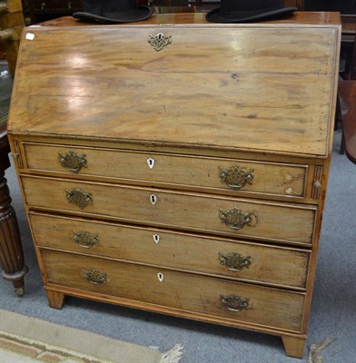 Lot 605 - 19th century mahogany bureau