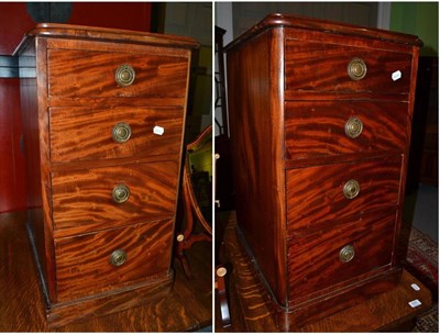 Lot 625 - A pair of Victorian mahogany cupboards, formerly a desk