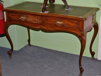 Lot 652 - 19th century walnut desk with leather insert