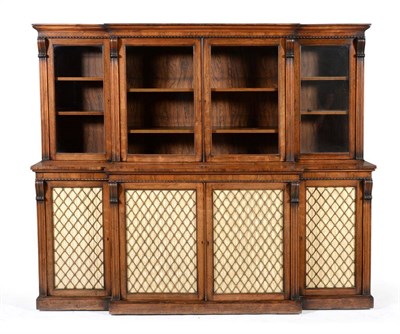 Lot 848 - A Regency Rosewood Library Bookcase, in the manner of Gillows, early 19th century, of...