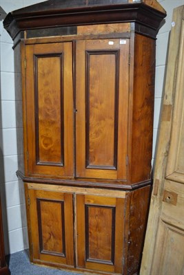 Lot 682 - Elm Victorian corner cupboard