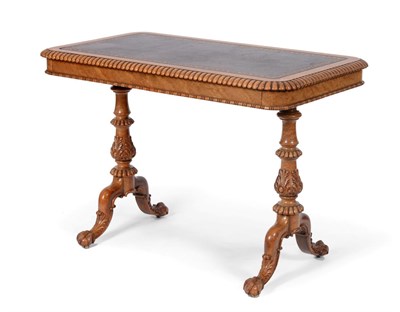 Lot 852 - A Bird's Eye Maple Writing Table, by Gillows, signed John Mason Jnr, 2nd quarter 19th century, with