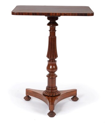 Lot 853 - A Regency Mahogany Tripod Table, by Gillows of Lancaster, early 19th century, raised on a...