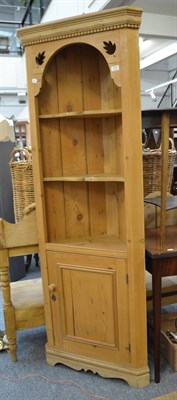 Lot 719 - Pine corner cupboard