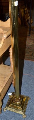 Lot 727 - A brass standard lamp