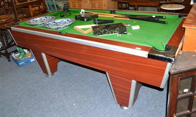 Lot 747 - A slate bed pub style pool table