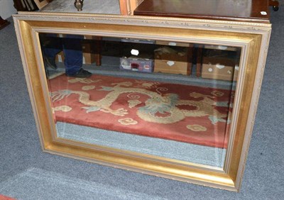 Lot 764 - Two reproduction wine tables, a standard lamp and mirror