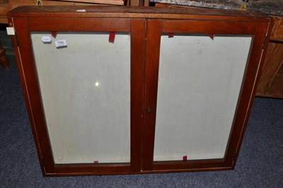 Lot 766 - Two Wooden Collectors Cabinets, one with glass shelving