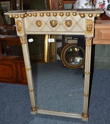 Lot 767 - Regency pier glass repainted in white and gold