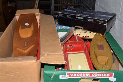 Lot 781 - Penguin/Triang and others a collection of ten unboxed plastic boats including a Hornby RAF...