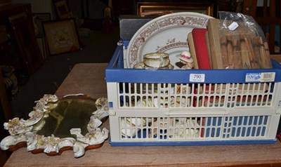 Lot 790 - Royal Doulton 'Old Curiosity Shop' jug, two meat plates, Continental mirror, James Herriot...