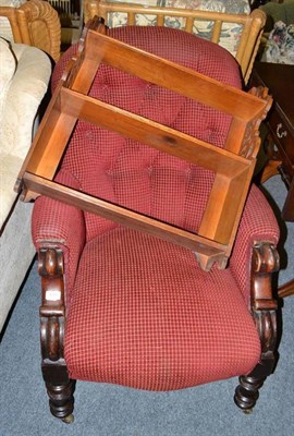 Lot 819 - Victorian spoon back chair and a Victorian oak wall bracket