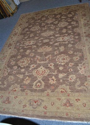 Lot 832 - Ziegler design Carpet, North Afghanistan, the mushroom field with palmettes and angular vines...