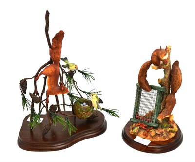 Lot 5002 - Border Fine Arts 'Red Squirrel and Goldcrests', model No. B0862 by Ray Ayres, limited edition...