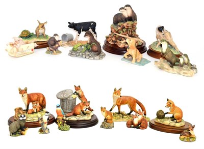 Lot 5020 - Border Fine Arts collection including: 'Urban Foxes', model No. L134 by David Walton, limited...