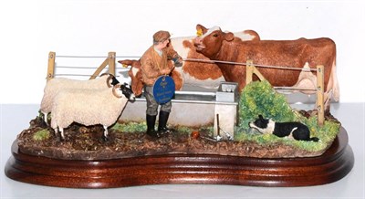 Lot 5021 - Border Fine Arts 'Nosy Neighbours' (Ayrshire), model No. B1181A by Ray Ayres, signed to base,...
