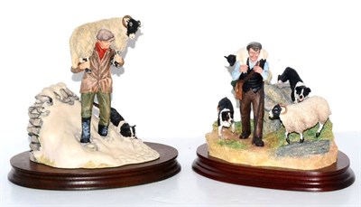 Lot 5031 - Border Fine Arts 'Winter Rescue', model No. JH41 by Anne Butler, on wood base, with box;...