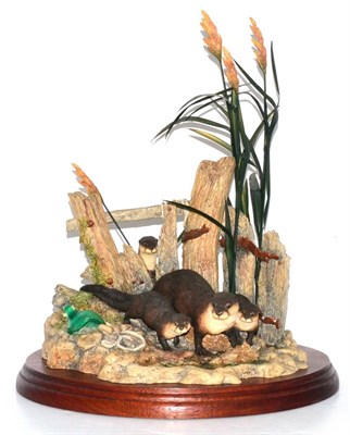 Lot 5052 - Border Fine Arts 'The Reluctant Pupil' (Otters), model No. MTR08 by Ray Ayres, limited edition...