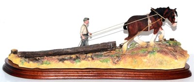 Lot 5063 - Border Fine Arts 'Logging', model No. B0700 by Ray Ayres, limited edition 486/1750, on wood...