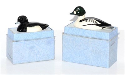 Lot 5101 - Beswick Goldeneye Duck, model No. 1524, black, white and green gloss, with original box;...