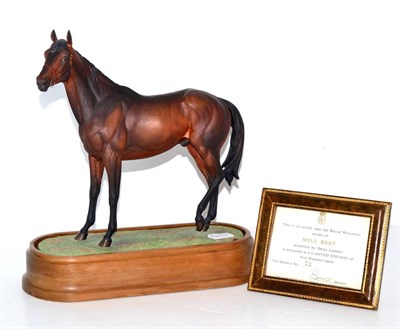 Lot 5104 - Royal Worcester Race Horse 'Mill Reef', model No. RW3942 by Doris Lindner, limited edition...